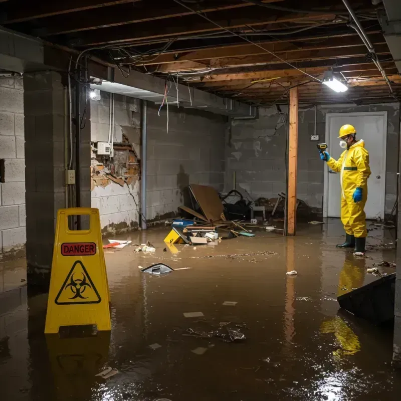 Flooded Basement Electrical Hazard in Silver Springs Shores, FL Property