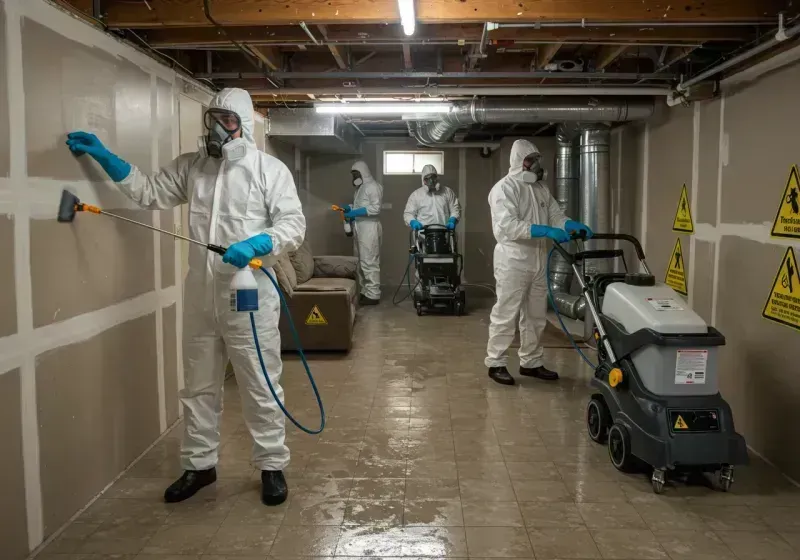 Basement Moisture Removal and Structural Drying process in Silver Springs Shores, FL